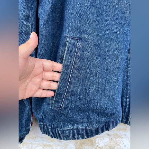 Ralph Lauren Vintage Velvet‑Lined Denim Jacket XL, Classic Trucker Style - Picture 5 of 15